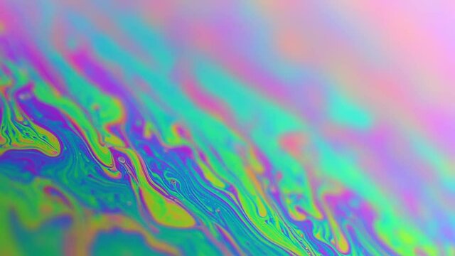 Abstract surface of a soap bubble multicolored