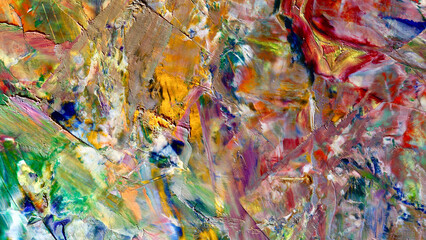 Colorful abstract background wallpaper. Modern motif visual art.  Mixtures of oil paint. Trendy...