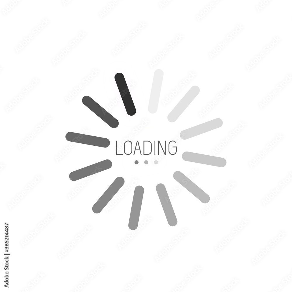 Poster loading sign - vector loading progress - computer graphic symbol isolated