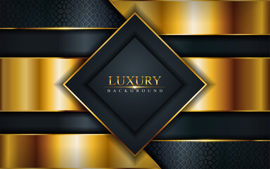 Dark luxury background combine with elegant golden lines composition.