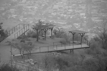 Cerro San Cristobal ubicado en el parque metropolitano De Santiago De Chile en Sur america 