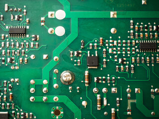 macro close-up of electronic control board