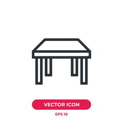 Table vector icon illustration. Ui/Ux. Premium quality.