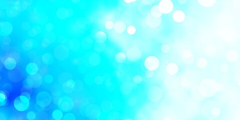 Light BLUE vector template with circles. Abstract colorful disks on simple gradient background. New template for your brand book.