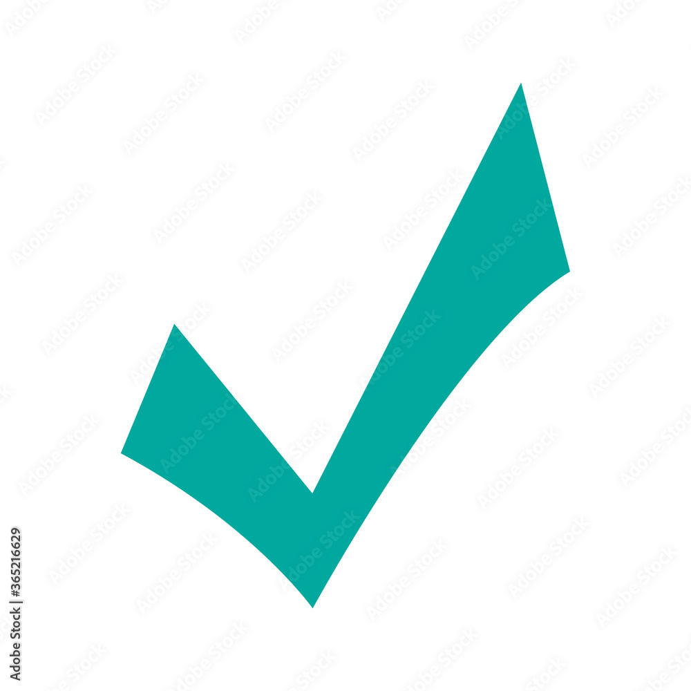 Poster check mark vector icon. green tick icon isolated on white background. flat check mark sign for web s