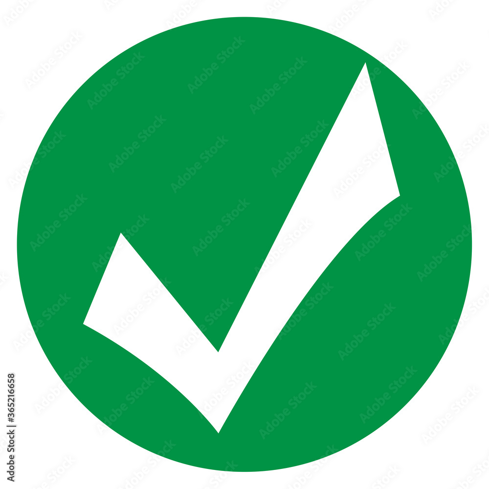 Poster check mark vector icon. green tick icon isolated on white background. flat check mark sign for web s