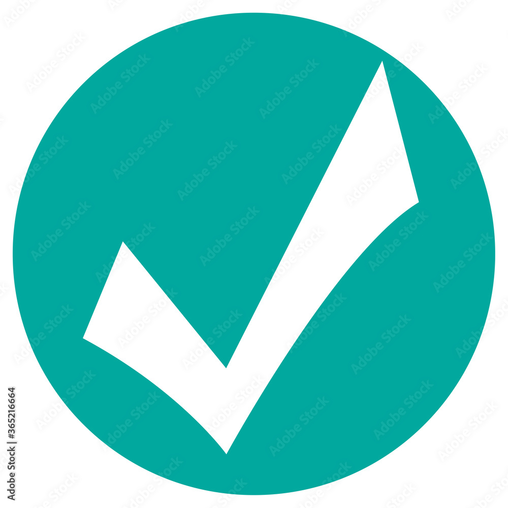 Poster check mark vector icon. green tick icon isolated on white background. flat check mark sign for web s