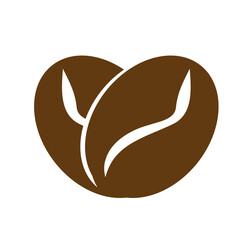 Brown Beans Coffee Love Logo icon