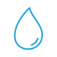 Water drop icon vector isolated on white background. Blue water drop icon for web site, app, logo and design template. Creative art concept, vector illustration
