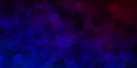 Dark Blue, Red vector texture with poly style with cubes.