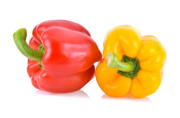 Fresh peppers isolated on white background