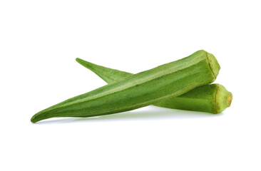 okra isolated on white background
