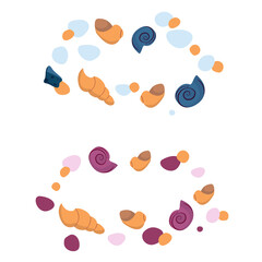 Colorful vector sea elements. Baby design.