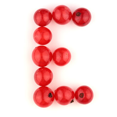 Alphabet of red berries