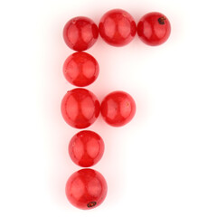 Alphabet of red berries