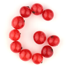 Alphabet of red berries