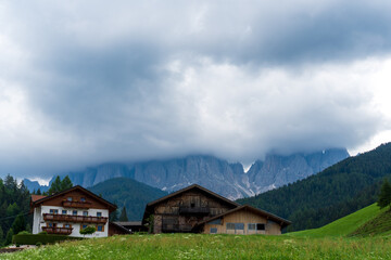 Fototapeta na wymiar Amazing Funes valley in Dolomites, Italy