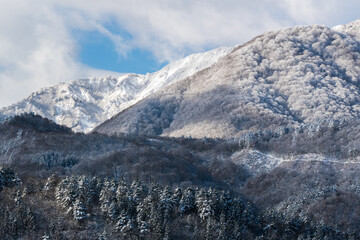 Shirakawa-go in winter season landscape, Japan