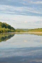 gentle beautiful dawn on a small river