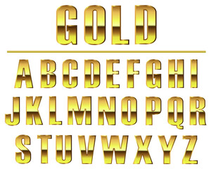 Golden Alphabet Letters