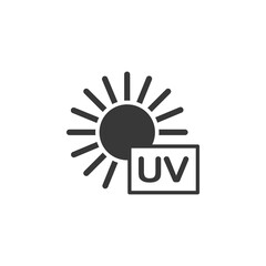 Ultra violet ray sun. Icon. Weather glyph vector illustration