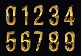 Set of 3d numbers set