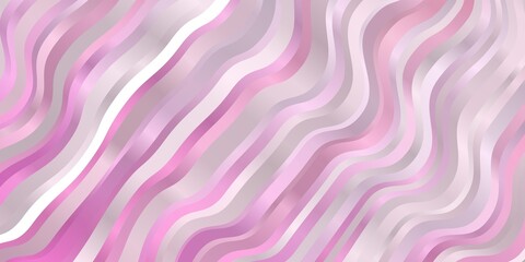 Light Pink vector template with wry lines. Colorful abstract illustration with gradient curves. Pattern for booklets, leaflets.