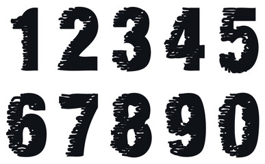 Vector set of grunge numbers