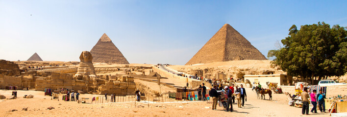 Egyptian pyramids.