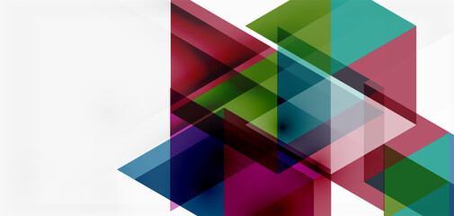 Geometric abstract background, mosaic triangle and hexagon shapes. Trendy abstract layout template for business or technology presentation, internet poster or web brochure cover, wallpaper