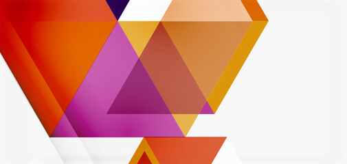 Geometric abstract background, mosaic triangle and hexagon shapes. Trendy abstract layout template for business or technology presentation, internet poster or web brochure cover, wallpaper