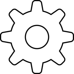 Settings vector icon line symbol. Sign for mobile concept and web design.PC options and repair. 