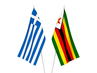 Greece and Zimbabwe flags