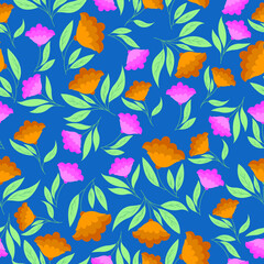 floral seamless pattern summer vintner color combination for textile printing digital printing screen printing vector illustration  