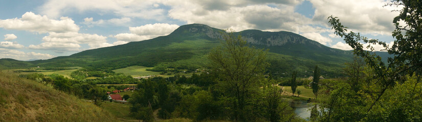 Fototapeta na wymiar Summer landscape in the mountainous part of the Crimean peninsula