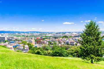 Fototapeta premium 青空が広がる住宅地
