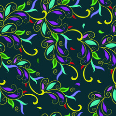 Abstract leaf design Pattern vector