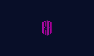 Abstract, minimal, simple and alphabet letters icon EB or BE logo 