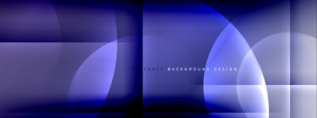 Vector abstract background - circle and cross on fluid gradient with shadows and light effects. Techno or business shiny design templates for text
