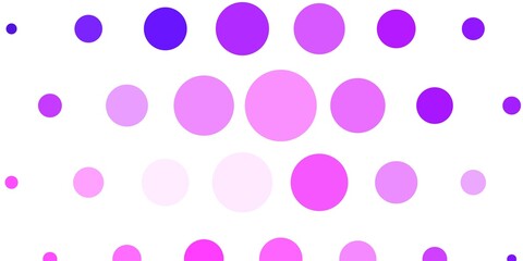 Light Purple, Pink vector template with circles. Colorful illustration with gradient dots in nature style. Pattern for websites.