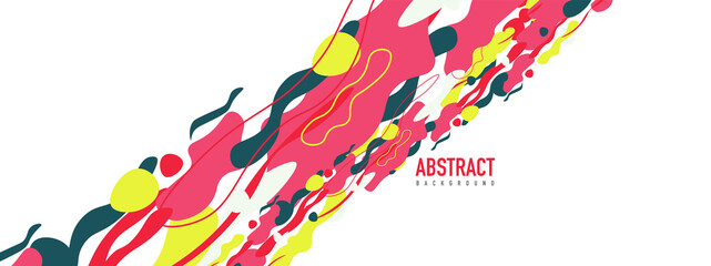 Trendy liquid style shapes abstract design, dynamic vector background for placards, brochures, posters, web landing pages, covers or banners