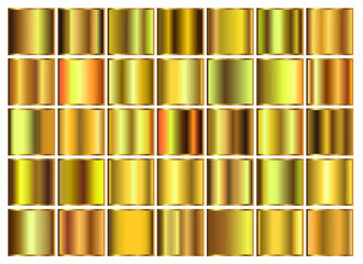 Set of gold gradients.