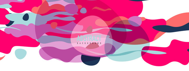 Trendy liquid style shapes abstract design, dynamic vector background for placards, brochures, posters, web landing pages, covers or banners