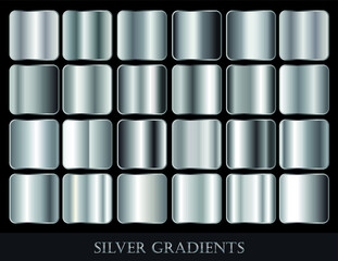 Set of silver gradients.