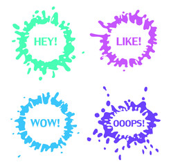 Set of paint splashes