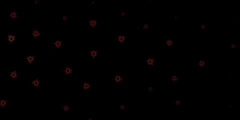 Dark red, yellow vector texture with disease symbols.