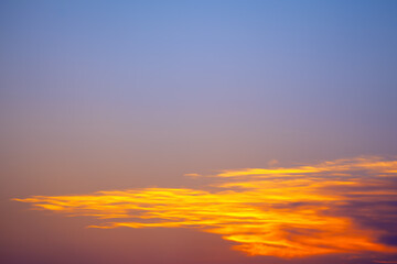 Vibrant heaven in the dawn light