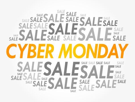 Cyber Monday word cloud collage, business concept background