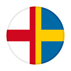 round icon with england and sweden flags
