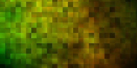 Dark Green, Yellow vector background in polygonal style.